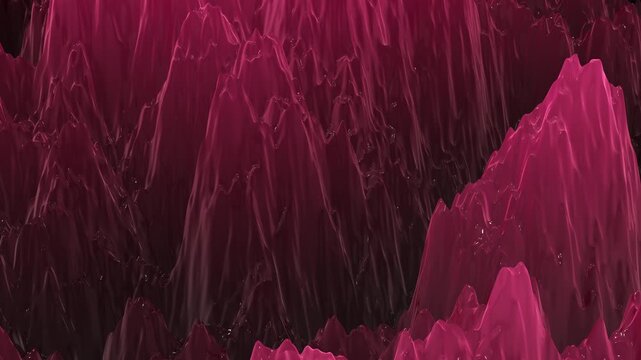 Close-up abstract footage of magenta liquid forming flowing waves and soft ridges, creating a dynamic ink texture background with copy space for modern design use