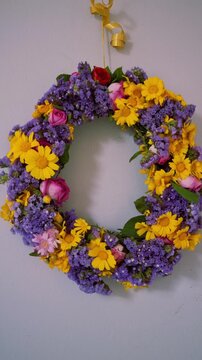Colorful Floral Wreath Decoration