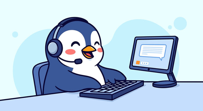 happy penguin customer support agent