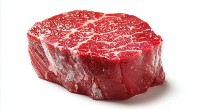 新鮮な赤身の牛肉のブロック肉。料理や食材紹介に使える食肉の素材