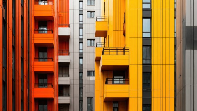 Vibrant Modern Apartment Buildings