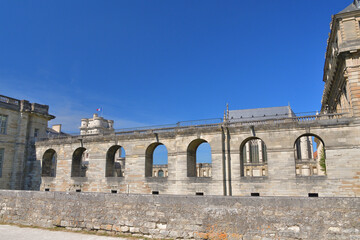 Fototapeta premium Château de Vincennes near Bois de Vincennes under sunny sky in Paris, France, April 24, 2026