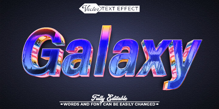 Cosmic Galaxy Universe Space Typography Vector Fully Editable Smart Object Text Effect