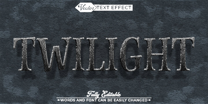 Mystic Twilight Evening Sky Typography Vector Fully Editable Smart Object Text Effect