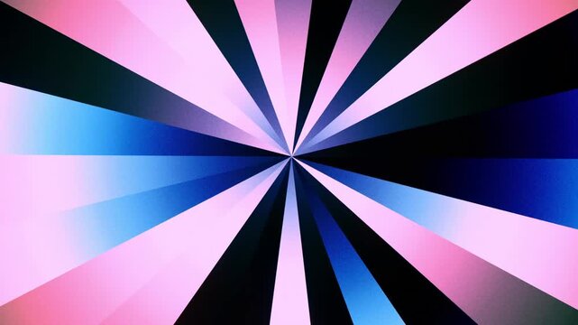 Abstract Retro Sunburst Zoom Loop Background with Blue and Pink Rays