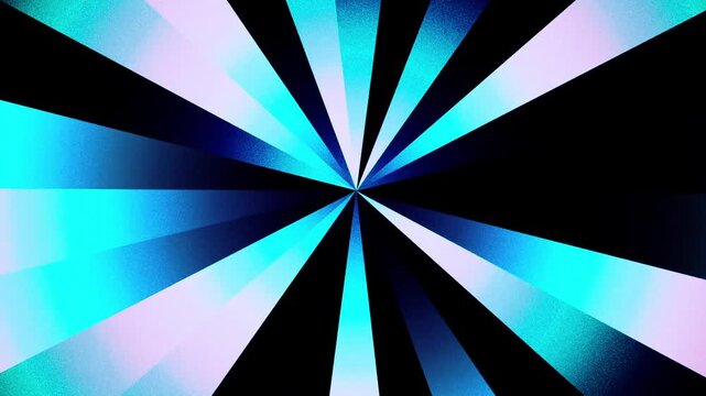 Abstract Retro Sunburst Zoom Loop Background with Aqua and Pink Rays