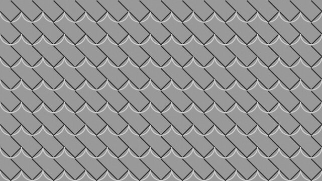 A seamless grayscale background featuring a repeating geometric pattern of diagonal rectangles with white curved lines creating a wavy texture.