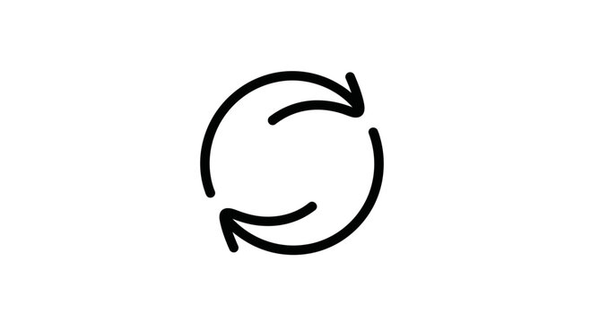 Circular arrow icon, refresh symbol, reload loop, rotation, repeat, cycle, update, exchange, turnover
