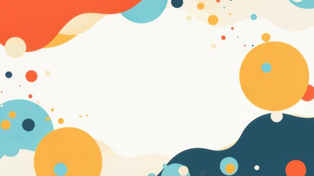 Abstract Colorful Shapes: A vibrant composition of colorful circles and flowing shapes. creating a dynamic and playful abstract design. perfect for backgrounds and creative projects.