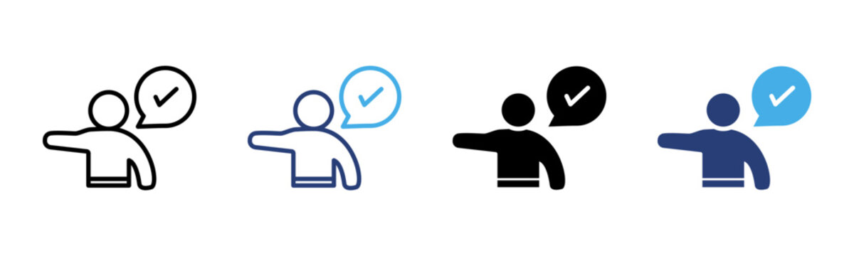 Citation icon set multiple style collection