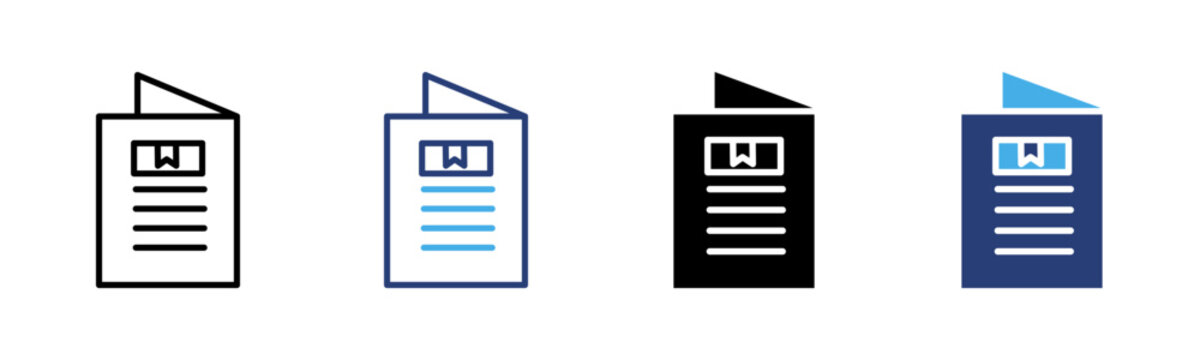 Chapter icon set multiple style collection
