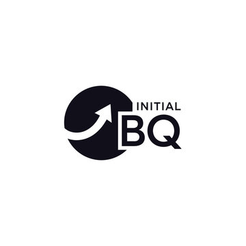 Initial BQ logo design with arrow.