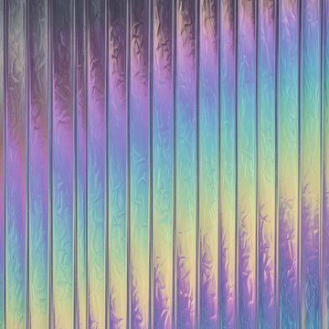 Vertical Iridescent Textured Glass Panels