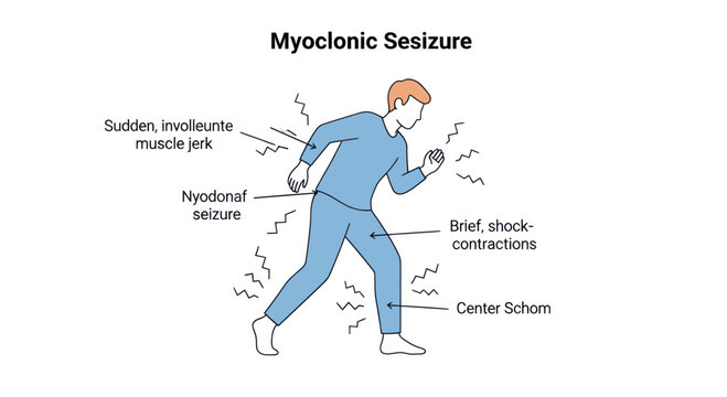 Myoclonic Seizure Illustration: Sudden Muscle Jerks and Contractions