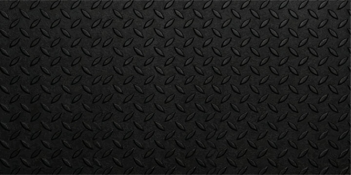 An abstract, textured close-up of a seamless black diamond plate pattern, exuding an industrial aesthetic. for Website. Background, Branding