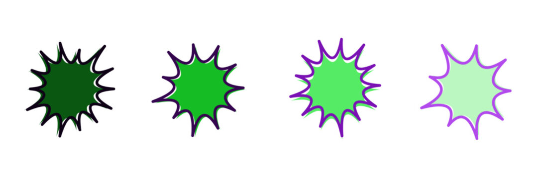 Alien Invasion Sci Fi Video Game Decal Pentagon Bursts