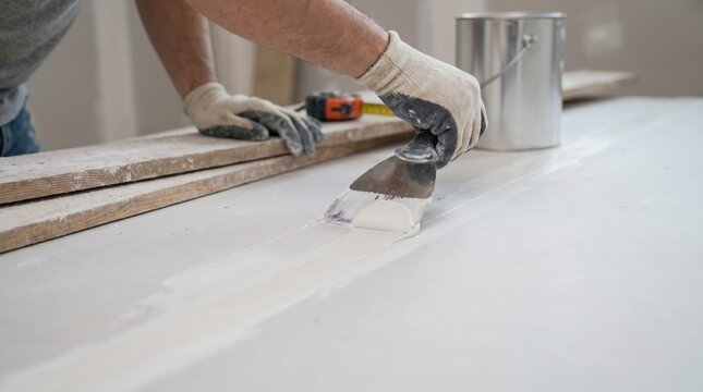 Taping drywall seams for seamless professional interior finish