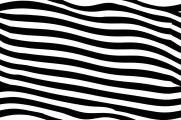 Fototapeta premium abstract high‑contrast monochrome pattern wavy horizontal stripes