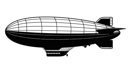 Vintage Airship Silhouette © Azrha