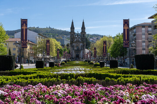 View towards the Igreja e Orat&oacute;rios de Nossa Senhora da Consola&ccedil;&atilde;o e Santos Passos in Guimaraes