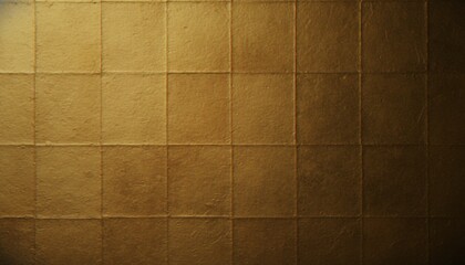 Fototapeta premium A close-up of a luxurious gold leaf panel with a grid-like texture, displaying subtle variations in light and shade across its surface.