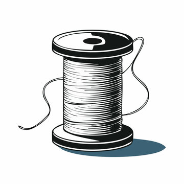 Illustration of a spool of thread