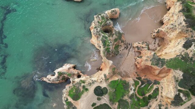 Portugal, Alvor - Praia da Prainha [Aerial Video]