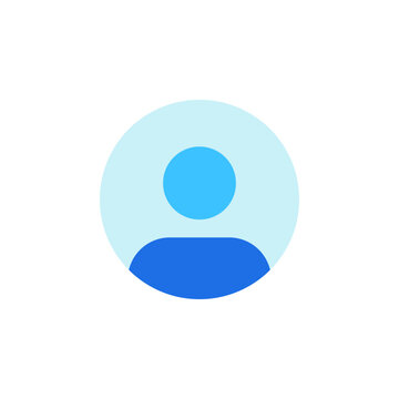 Profile icon in flat colorful symbol for personal account