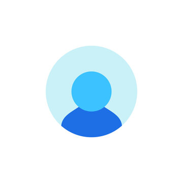 Profile icon in flat colorful symbol for personal account
