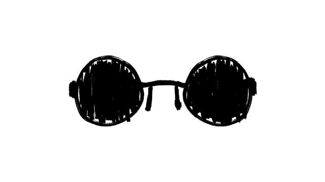 Sunglasses hand drawn animation, sun glasses, eyewear, shades, specs, summer accessory, fashion frame
