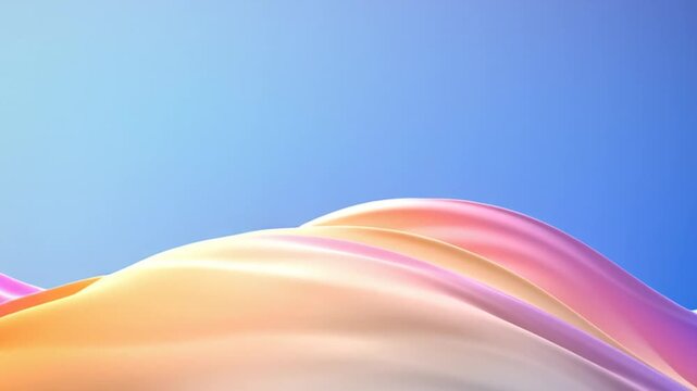 An abstract, flowing form dances gracefully against a serene gradient backdrop, evoking a sense of elegance.  