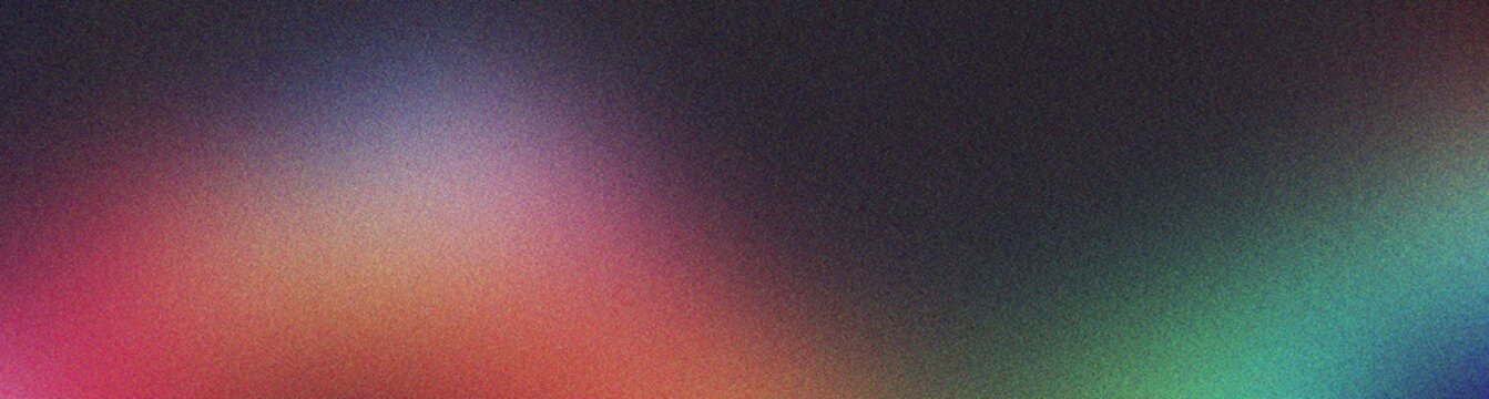 Abstract grainy background with vibrant light leaks and colorful gaussian blur texture design.