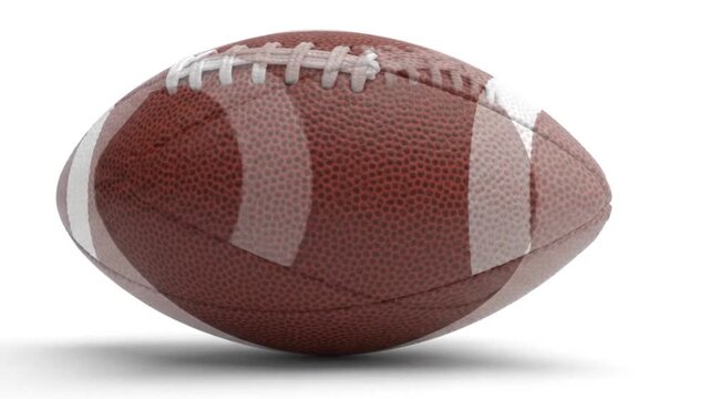 Sports Ball Rolling on White Background