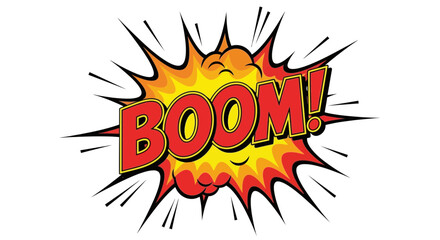 Boom Comic Book Explosion Sound Effect with Starburst © Romadon