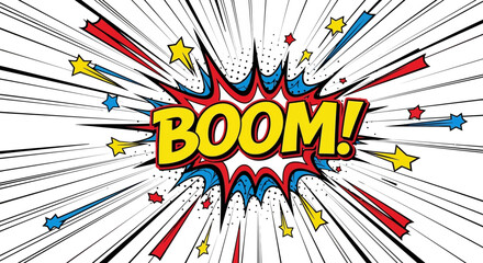 Comic Book Boom! Explosion, Stars, and Sound Effect © Romadon