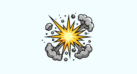 Explosion Burst Effect, Comic Style, Dust and Debris © Romadon