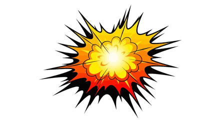 Explosion Comic Book Style, Burst Effect, Energy Blast, Bright Colors, Isolated © Romadon