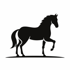 Fototapeta premium Black Silhouette of a Horse