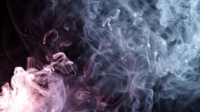 Abstract Swirling Pink and Blue Ethereal Smoke Motion