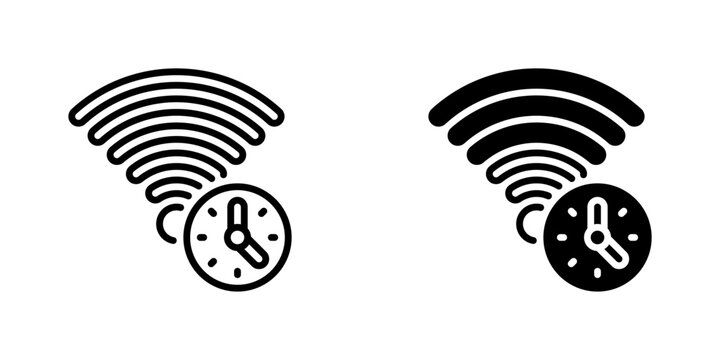 Latency Vector Line Icon for IT and Networking