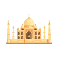 Image of Illustration of taj mahal india printed on Printed Glass Basin Splashbacks