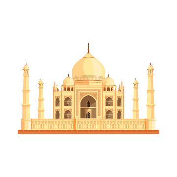 Illustration of taj mahal india
