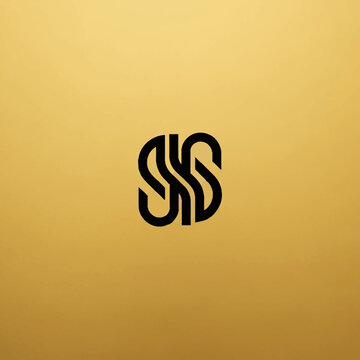 Elegant monogram SSS logo design on golden background.