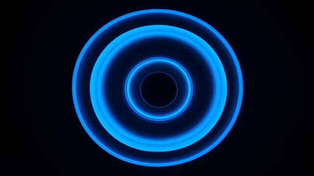 Circular concentric cycle elegance business glowing blue ring abstract dark background with circular concentric blue glow elegance business abstract ring light black background and circular