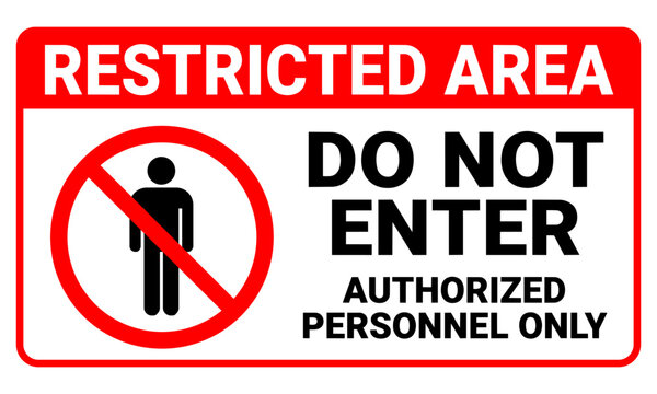 Bold restricted-area sign vector featuring &ldquo;Do Not Enter&rdquo; and &ldquo;Authorized Personnel Only&rdquo; messages with a prohibition symbol. Ideal for safety signage, workplaces, construction sites, and hazard zones