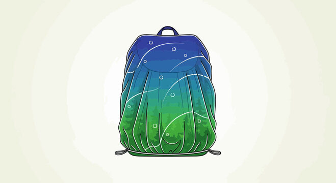 Vibrant Gradient Backpack with Abstract Swirls and Bubbles - Outdoor Gear