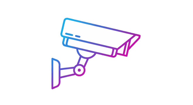 Security Camera Icon, Surveillance Technology, Modern CCTV System, Monitoring Device