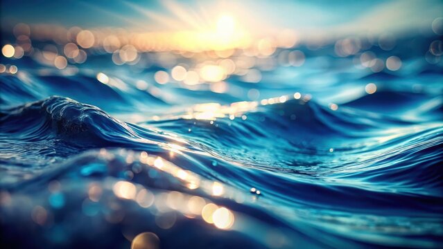 A photo of soft blue waves undulating beneath the surface