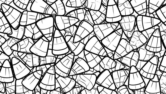A black and white illustration of broken glass or shattered mirror pieces