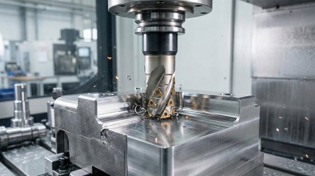 Medium framing of milling with innovative selfsharpening inserts demonstrating continuous edge renewal for enhanced surface finish and prolonged tool life in manufacturing.